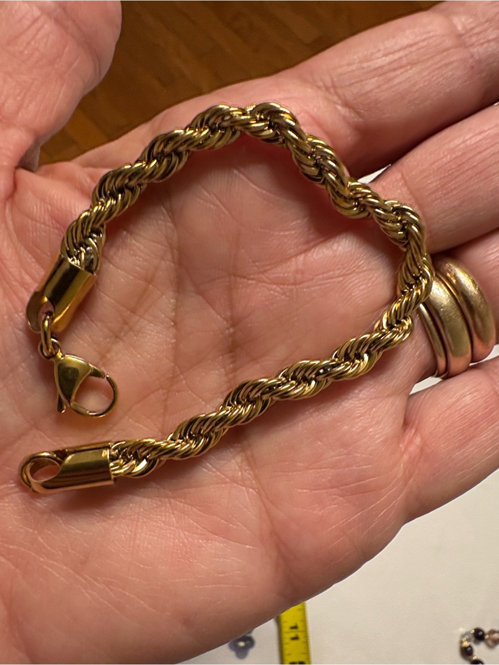 Gold-Tone Rope Bracelet 7 in